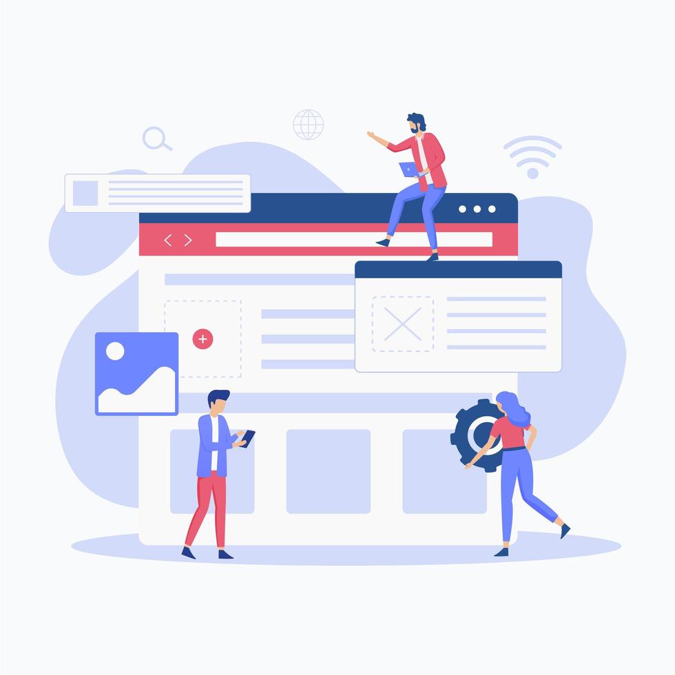 concepto de configuración del sitio web vector