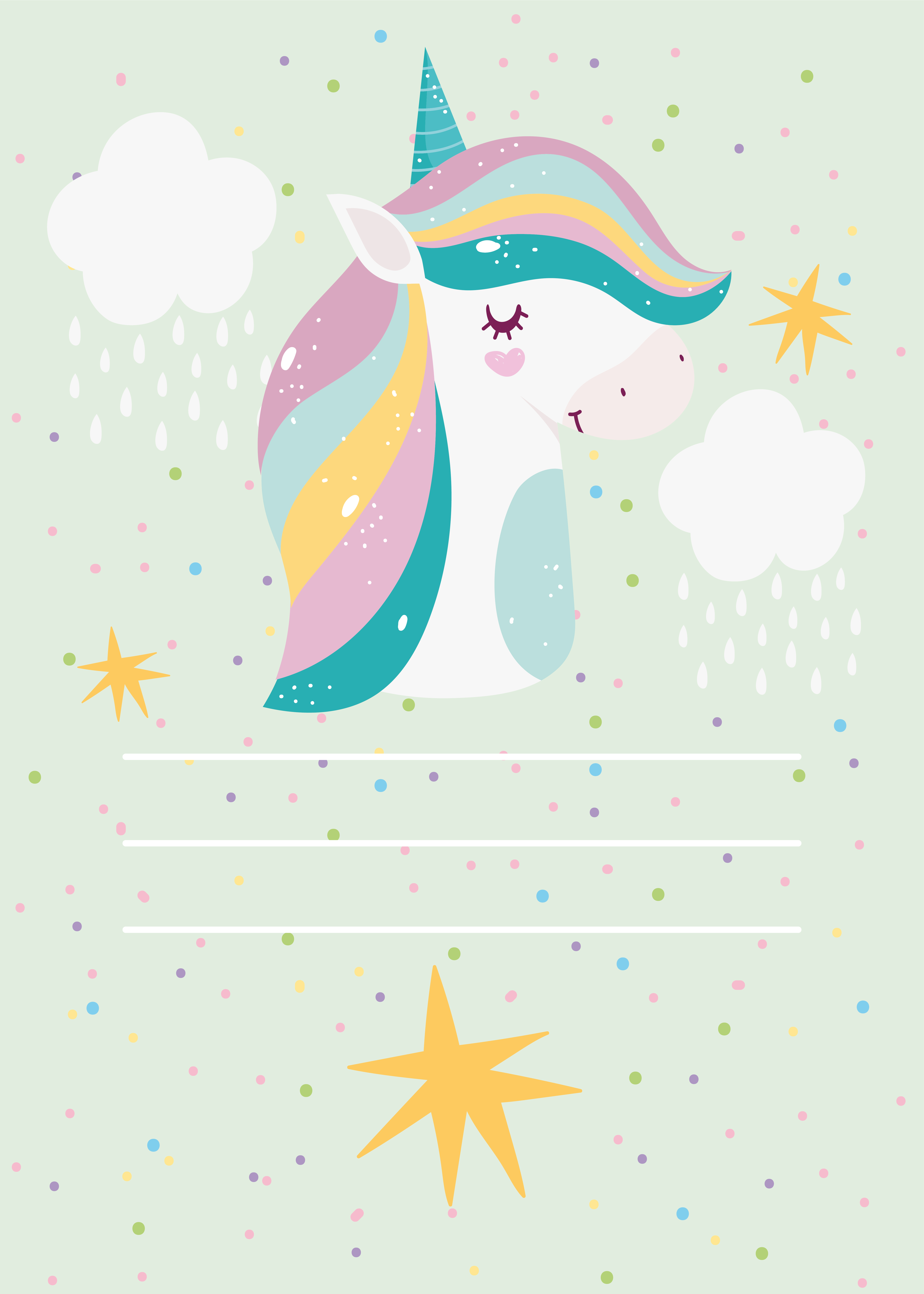 cute unicorn writing paper printable pretty stationery