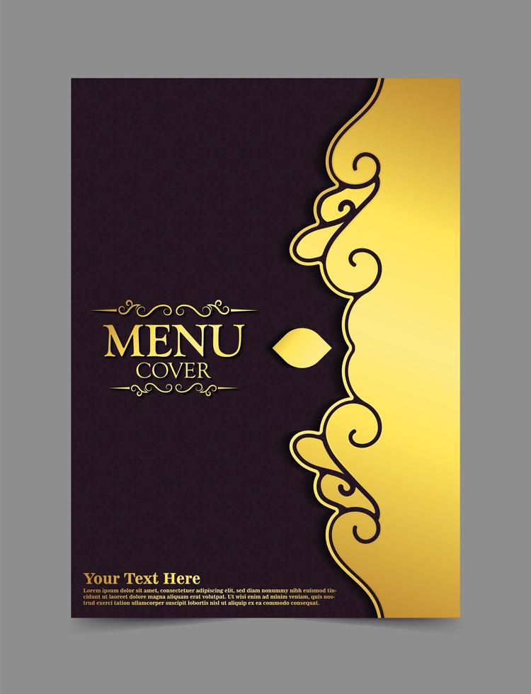 Elegant menu cover vector