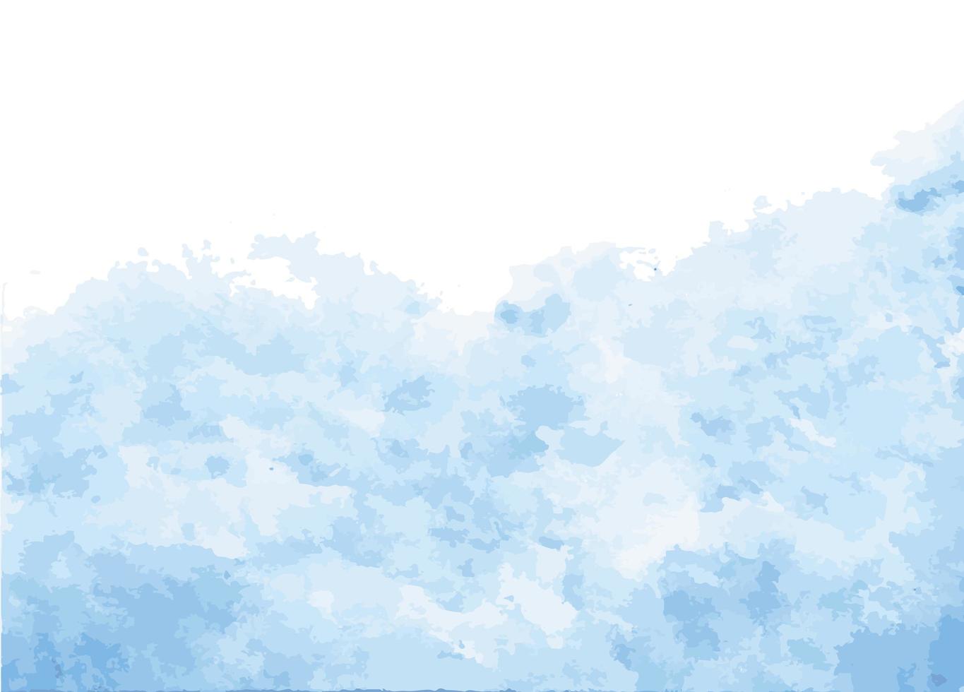 Blue watercolor background paint vector