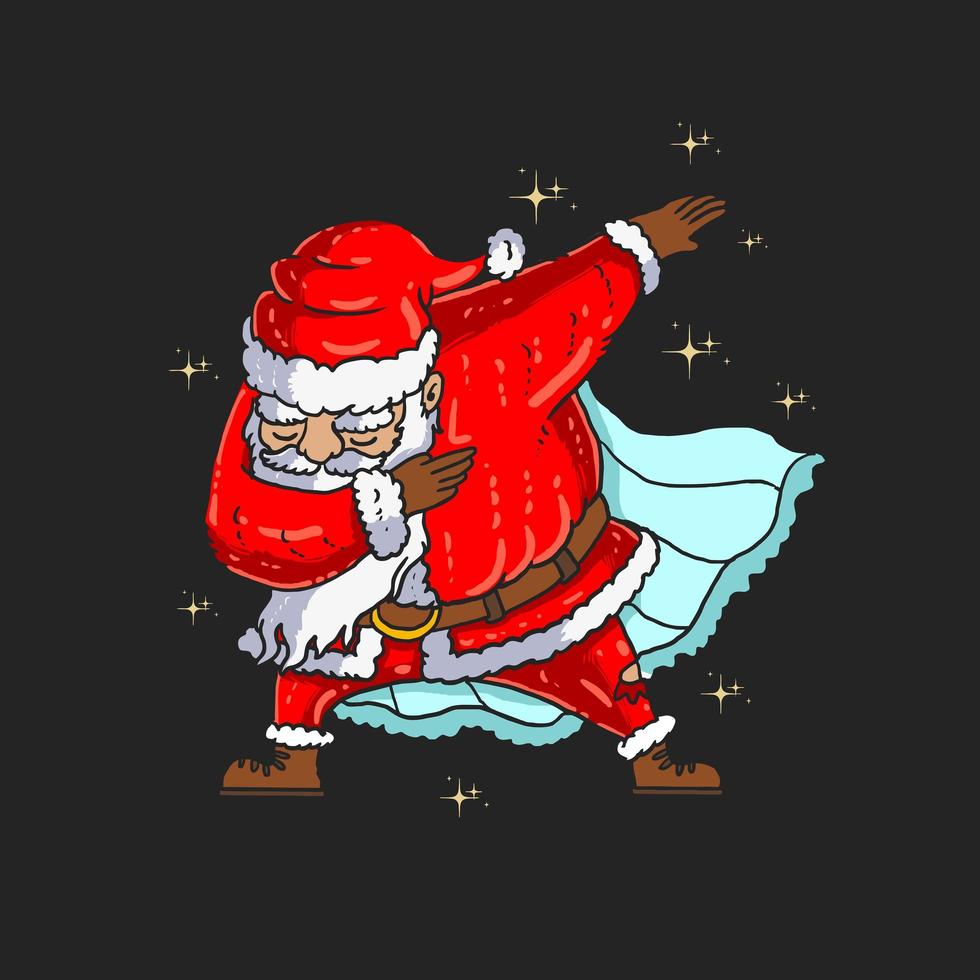 Cute Santa dabbing vector