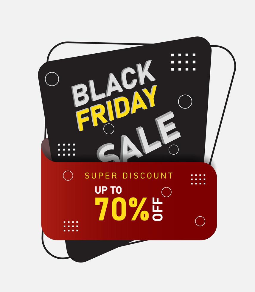 Black Friday sale geometric shape banners vector