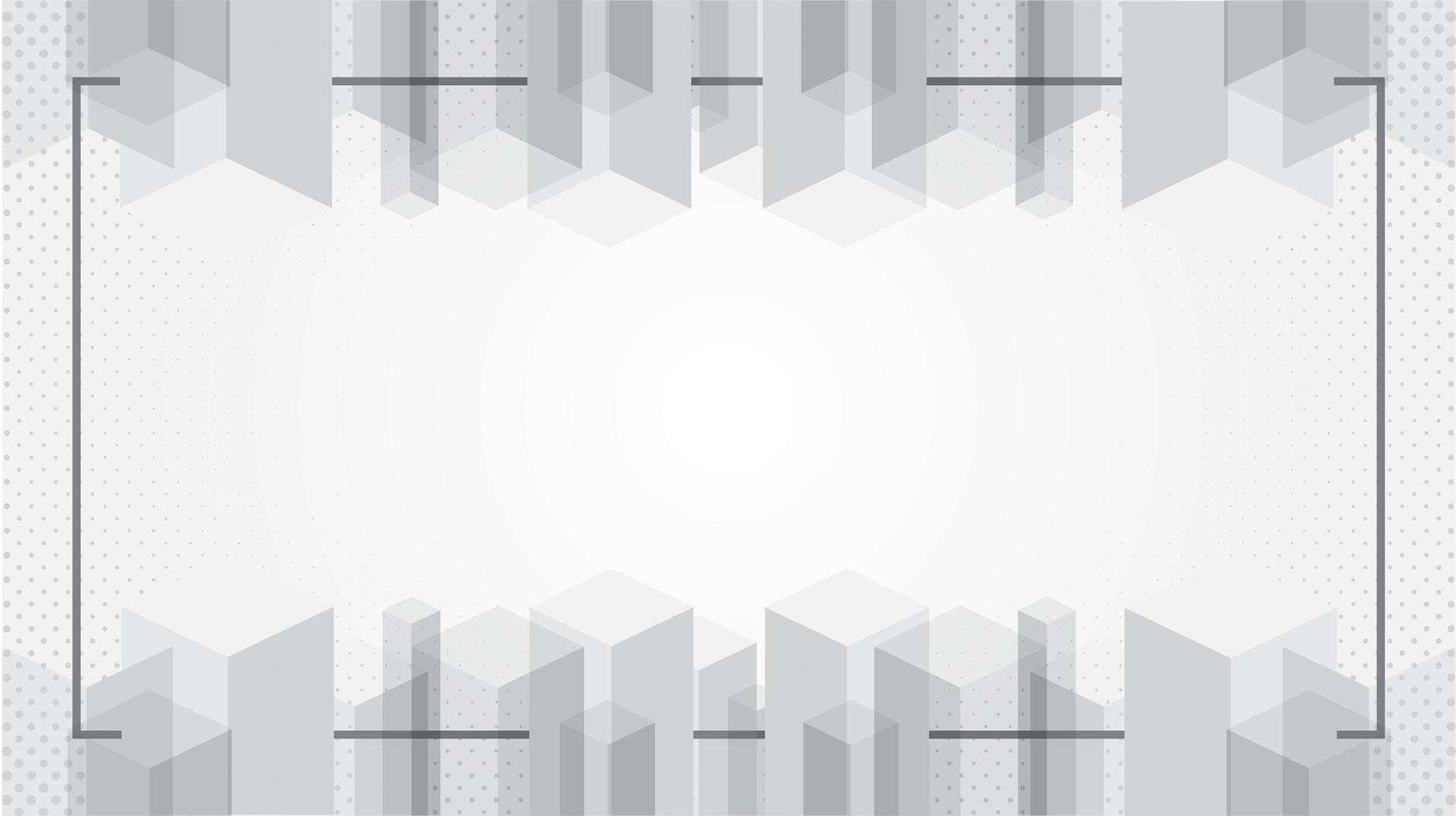 Abstract white modern texture wallpaper with frame vector