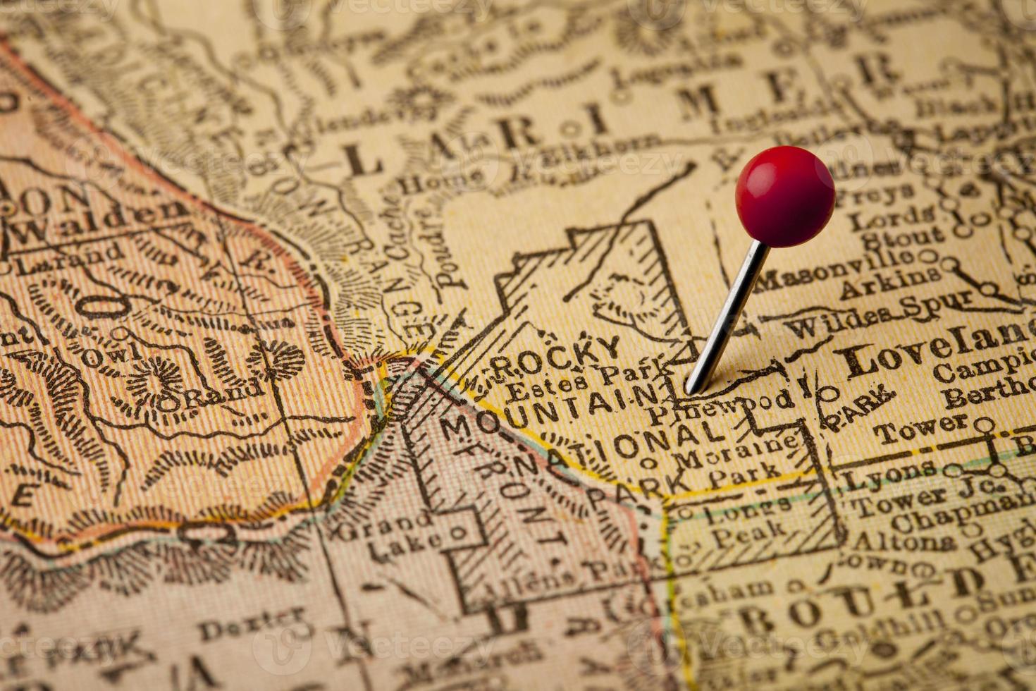 mapa vintage del parque nacional de