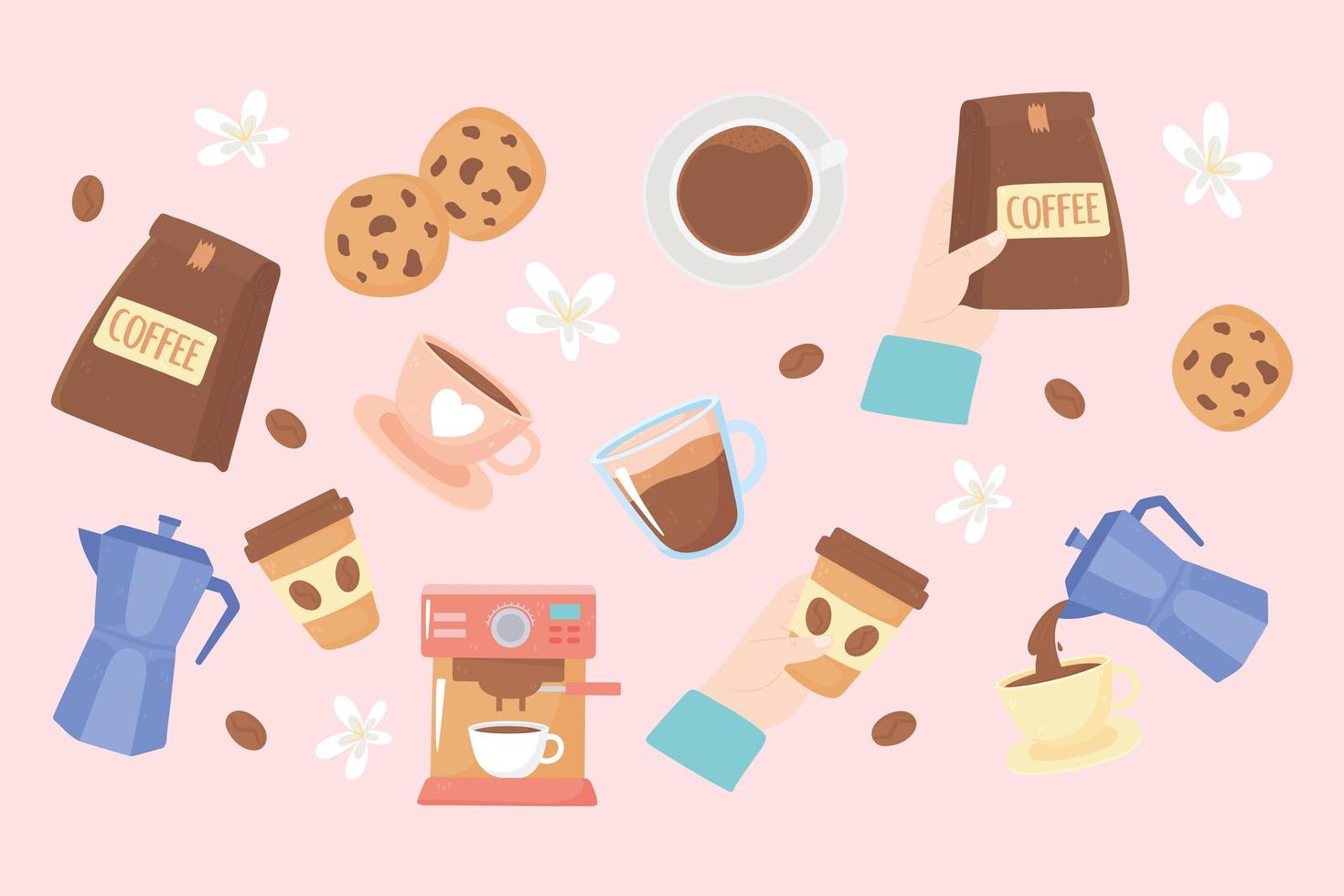 Cute International Coffee Day background vector