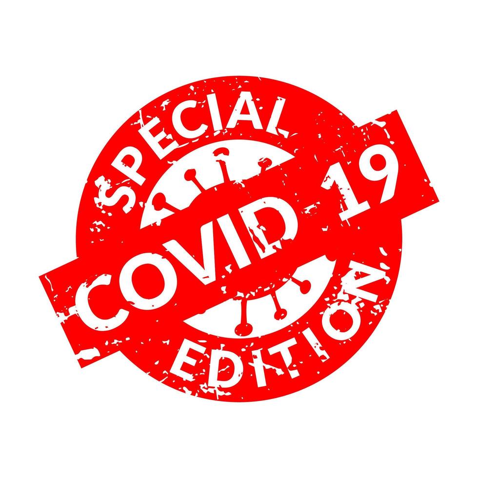 sello o sello de coronavirus vector