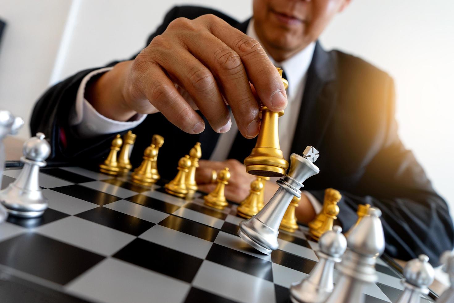 board chess silver and gold  photo