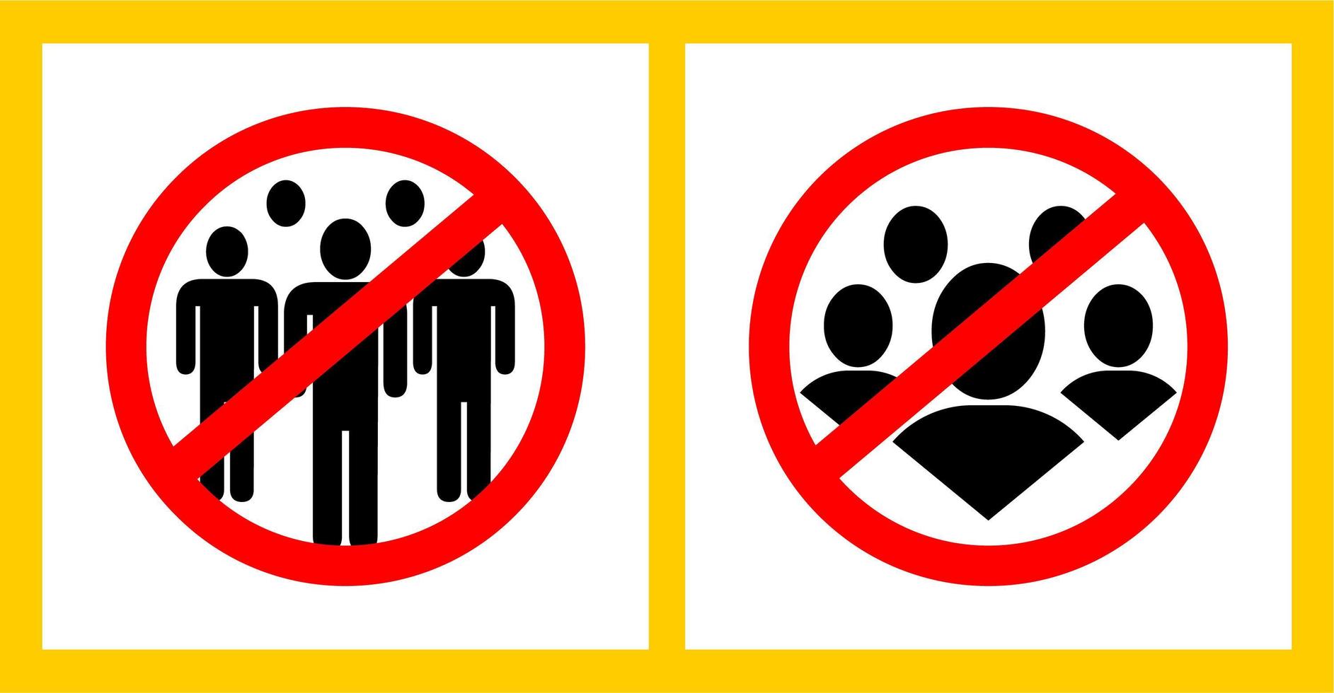 Avoid Crowded Place Sign vector