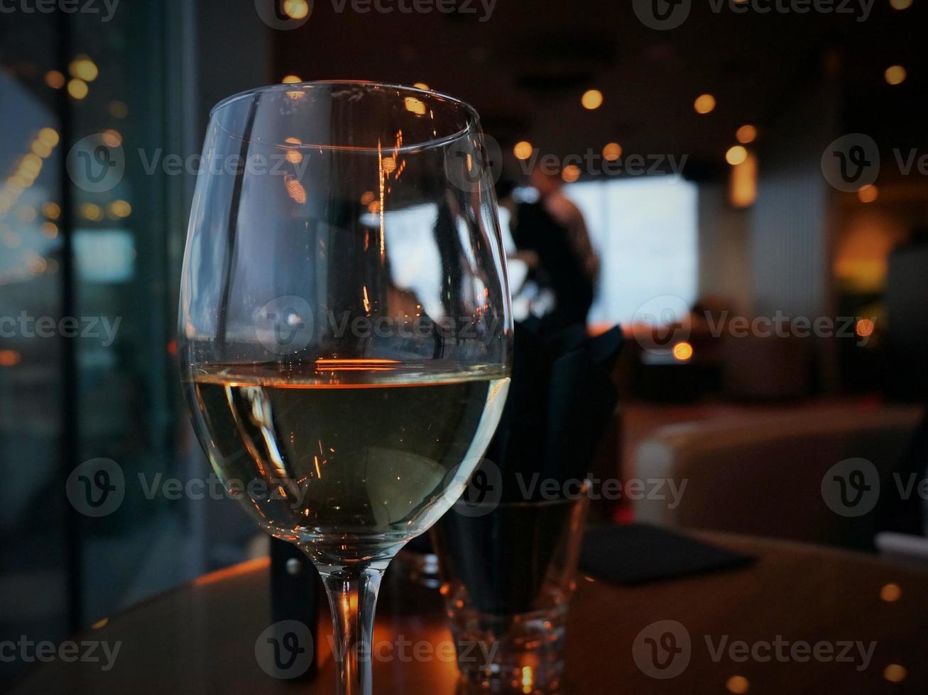 Glass of wine in Amsterdam photo
