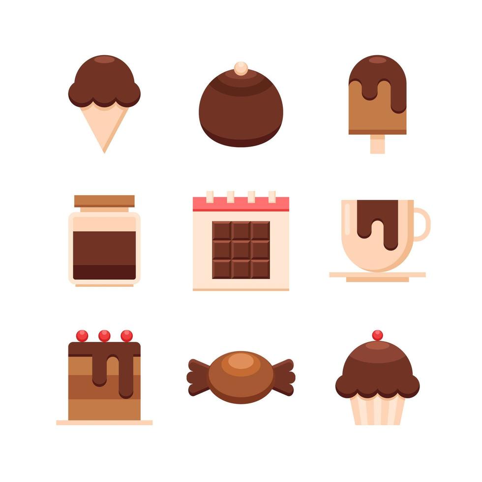 Chocolate Icon Set vector