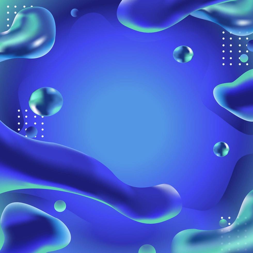 Blue Dynamic Liquid Background vector
