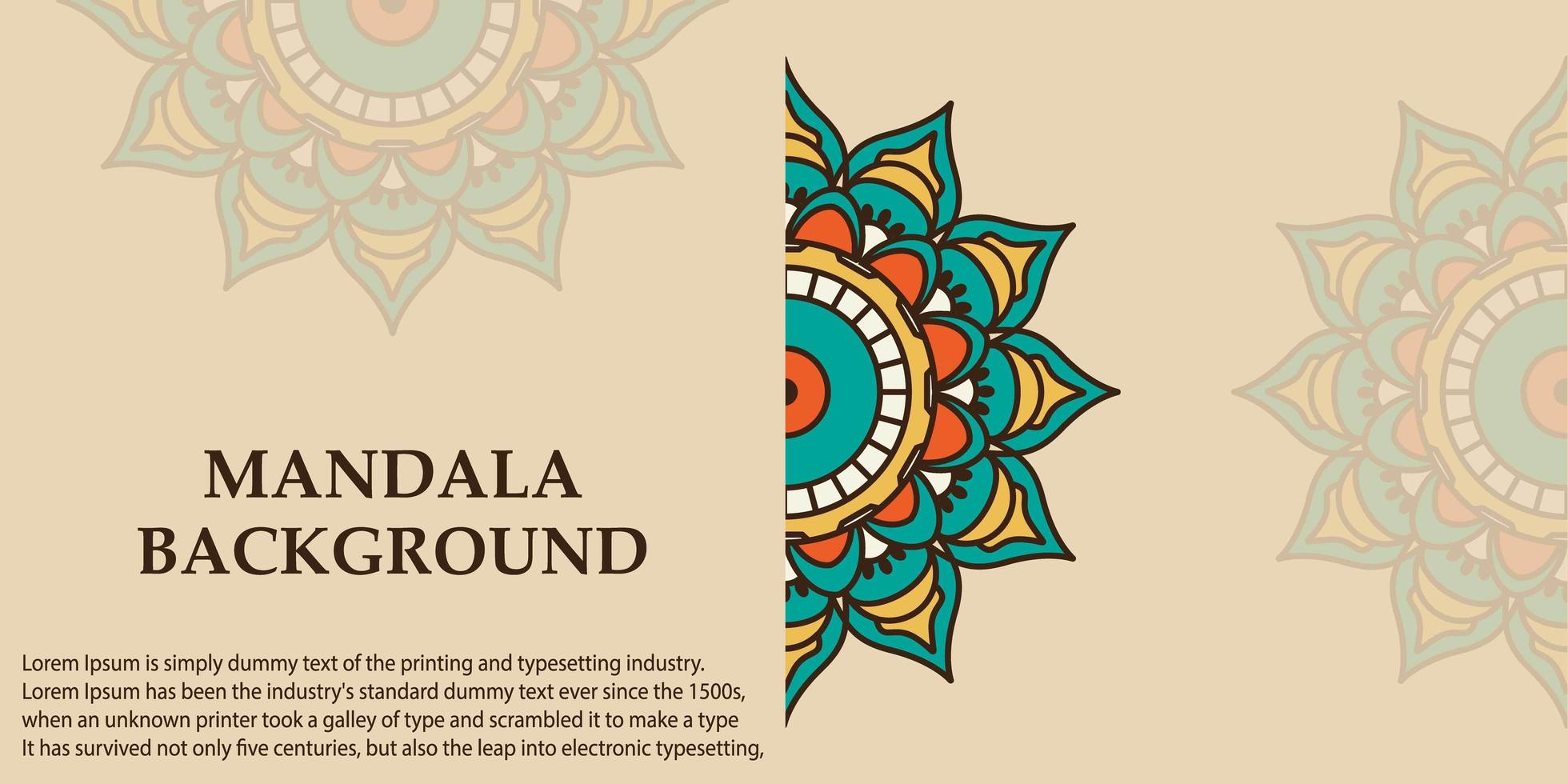 Banner background with mandala design vector