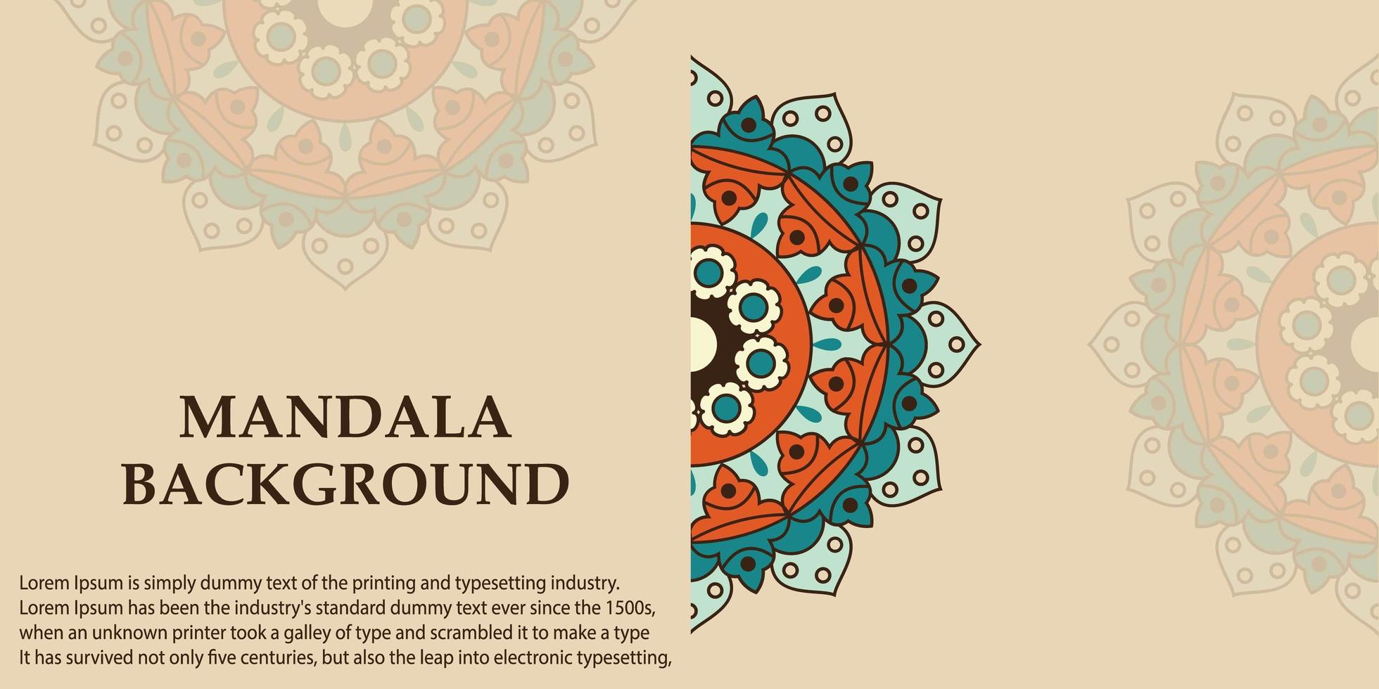 fondo de diseño de arte mandala vector