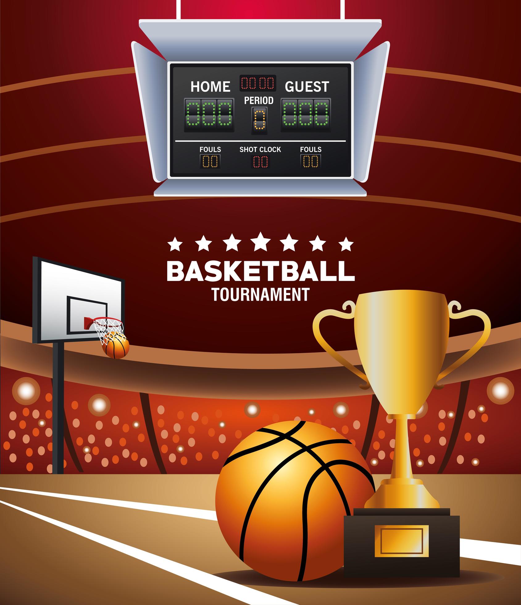 Basketball Banner Clip Art