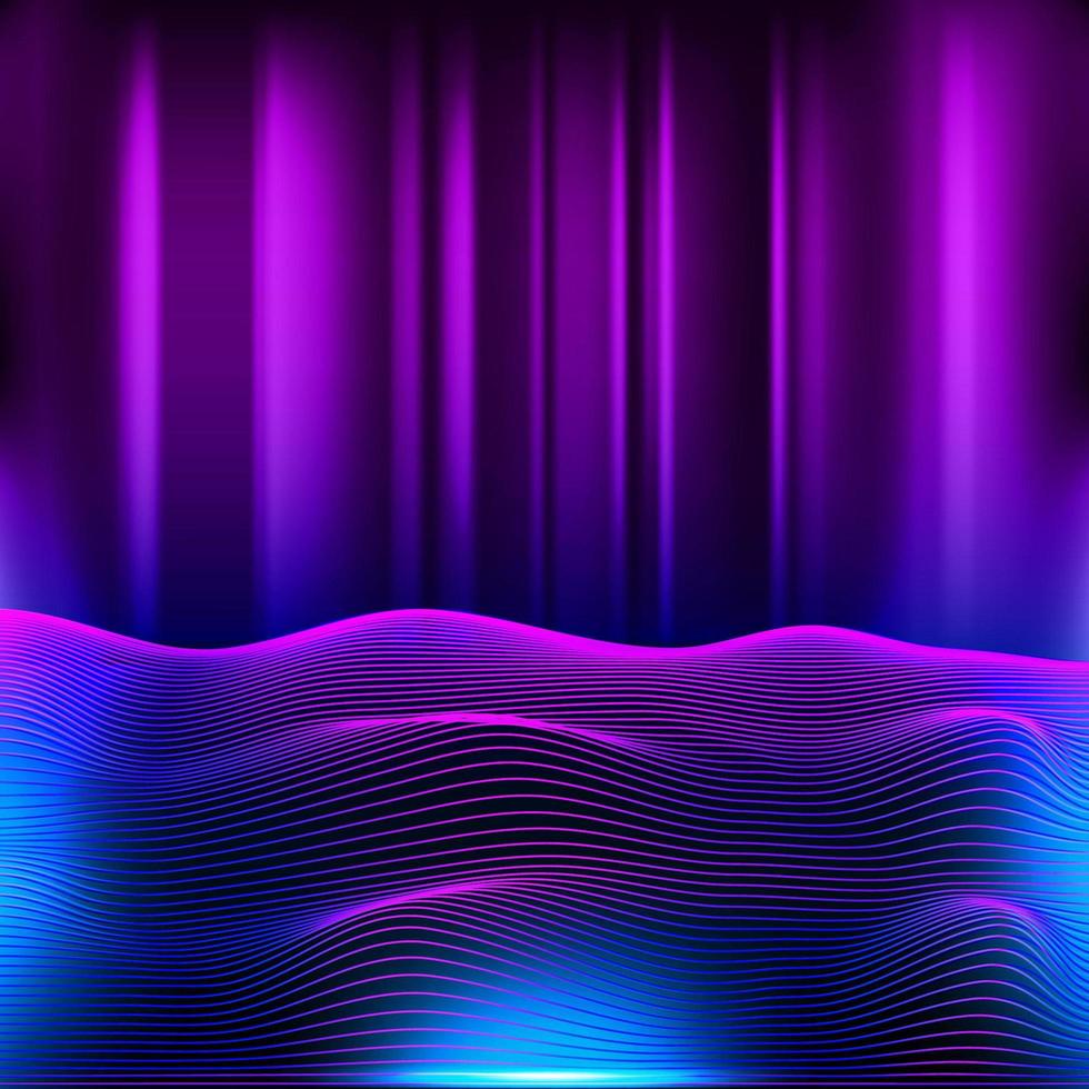 Retro Futuristic Neon retro background vector