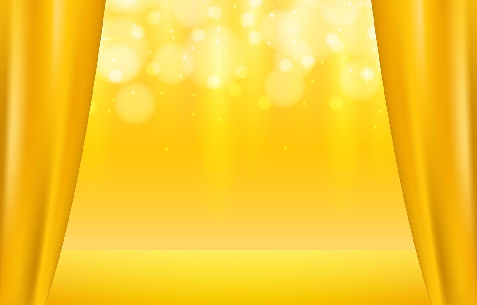 Golden Stage with Sparkle Background vector