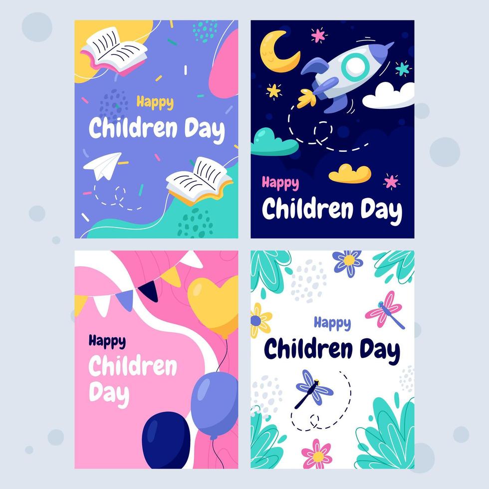 Children Day Greeting Card vector