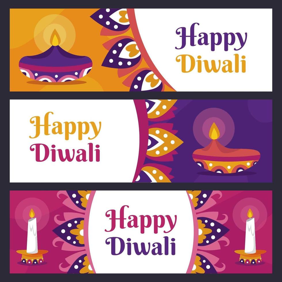 Diwali Festival Banner vector