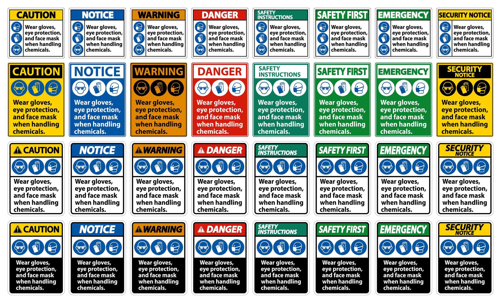 Face Mask Signs vector