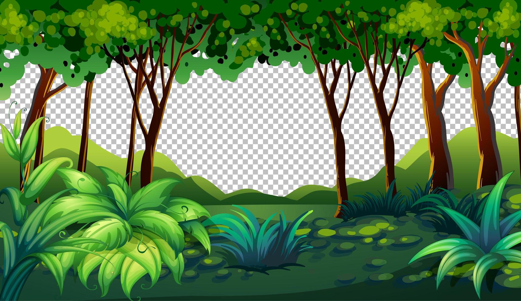 Nature Outdoor Landscape Transparent Background vector