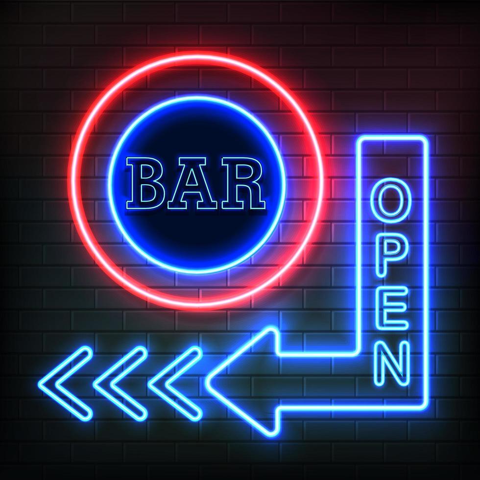 Neon showing sign vector