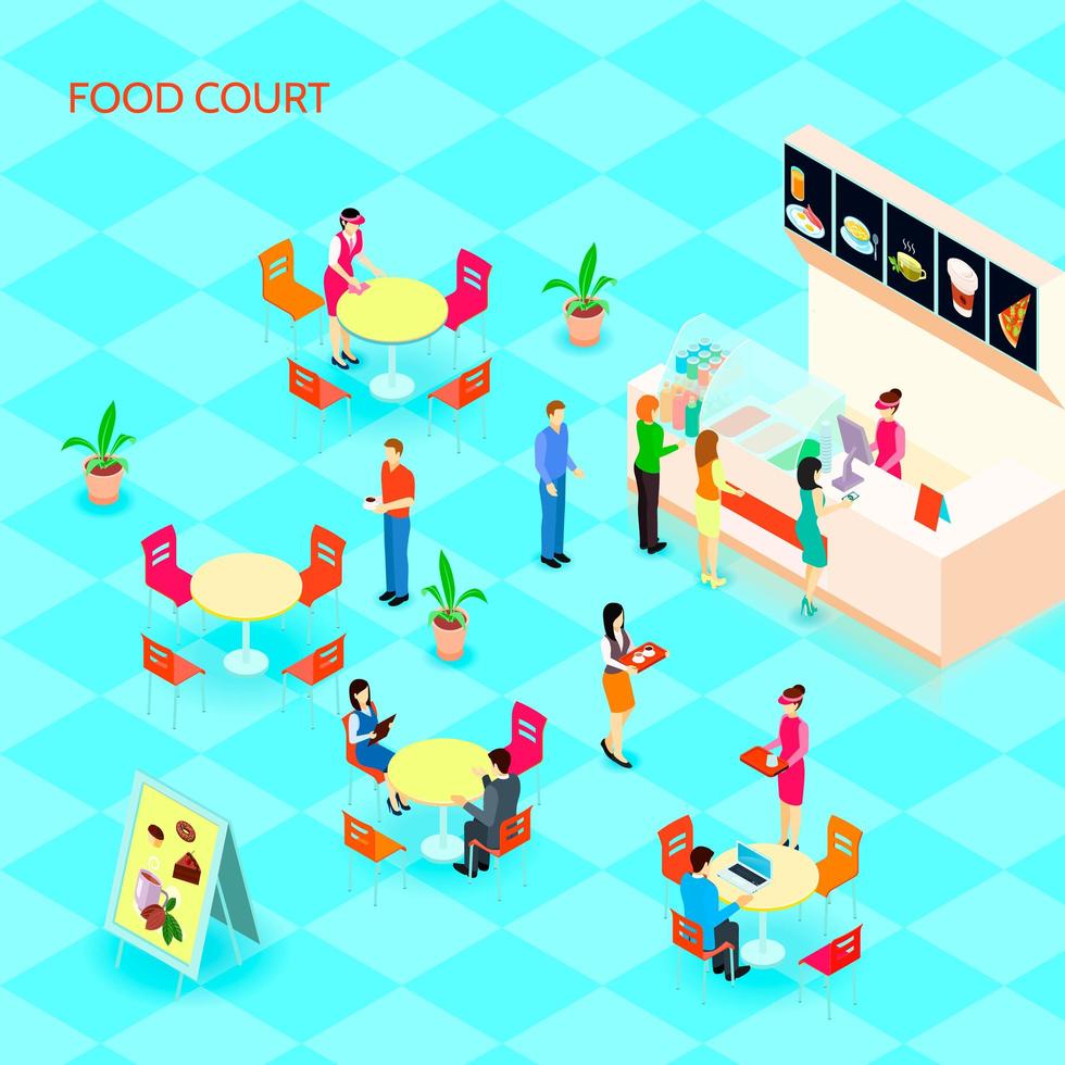 Fast food isometric vector