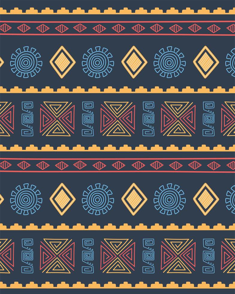 Ethnic handmade. Tribal repeating pattern background vector