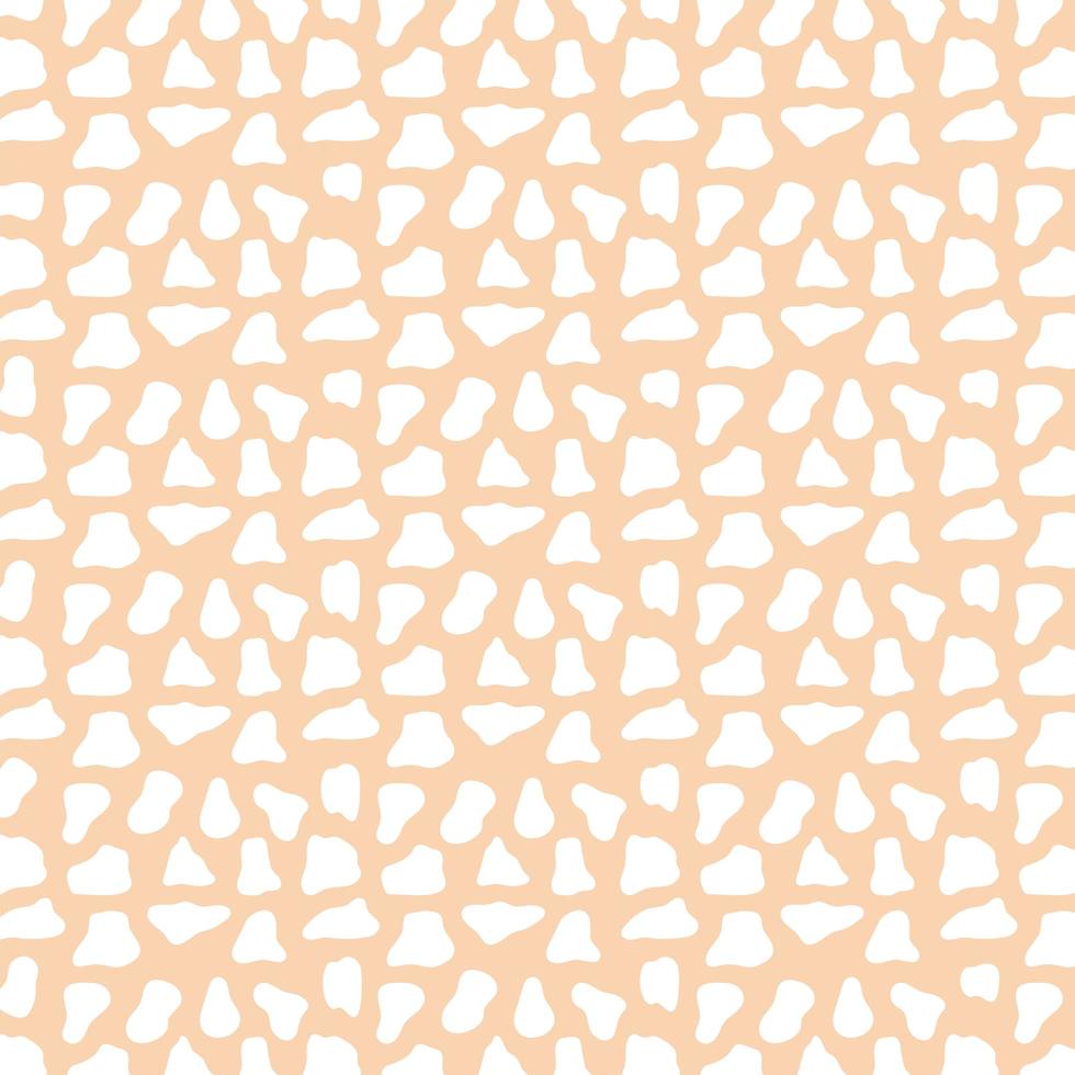 Animal skin print pattern. Abstract white spotted texture  vector