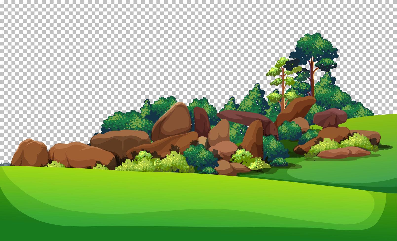 Nature Outdoor Landscape Transparent Background vector