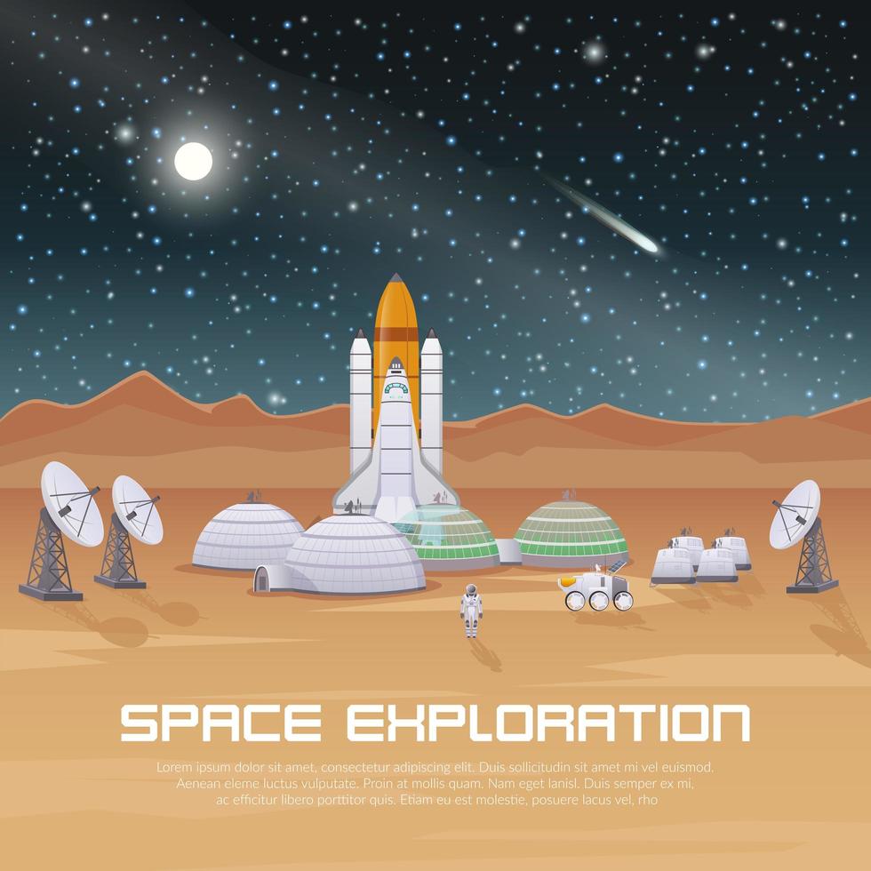 Astronaut space exploration vector