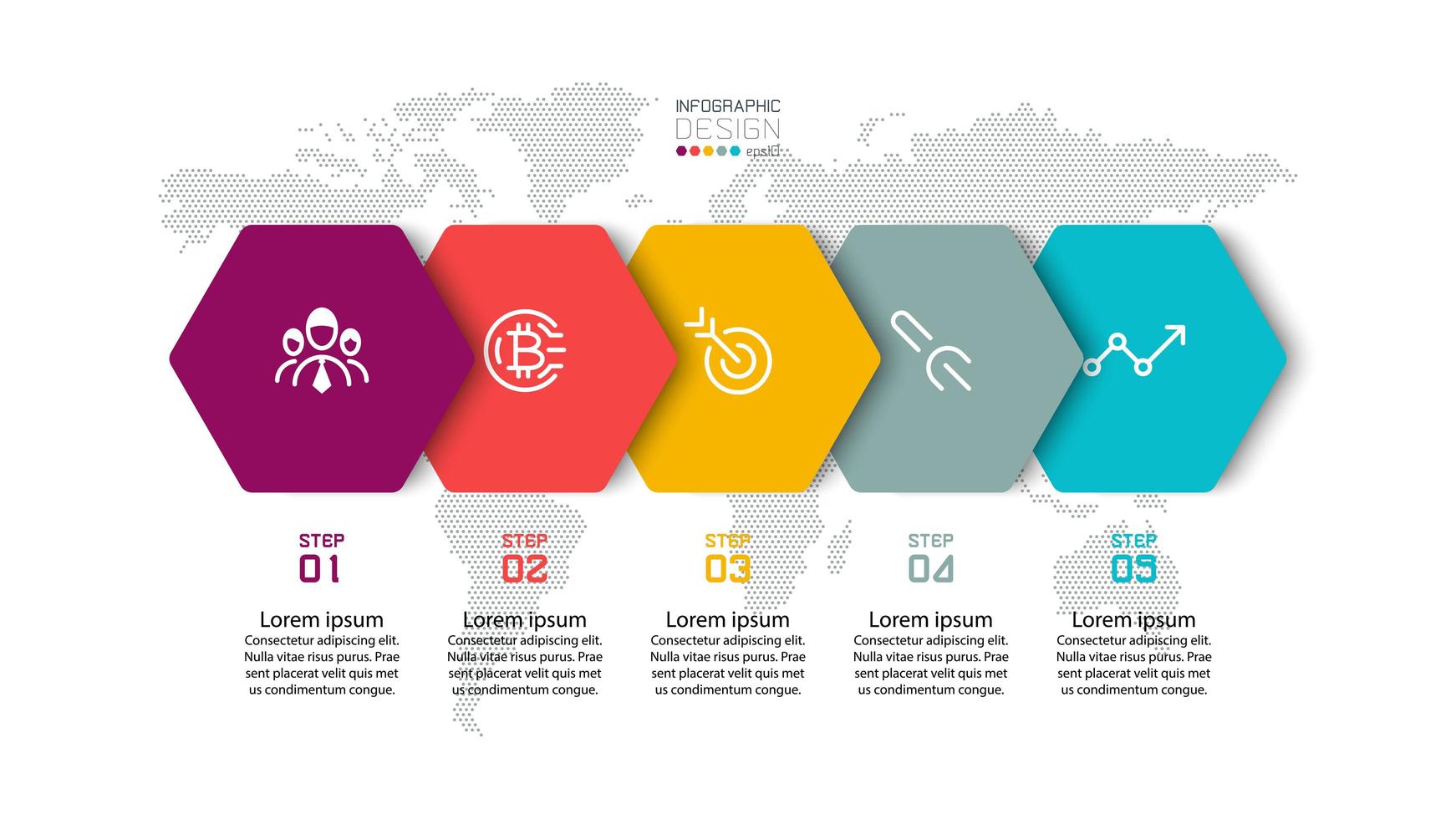 plantilla de infografía moderna para presentación de banner vector