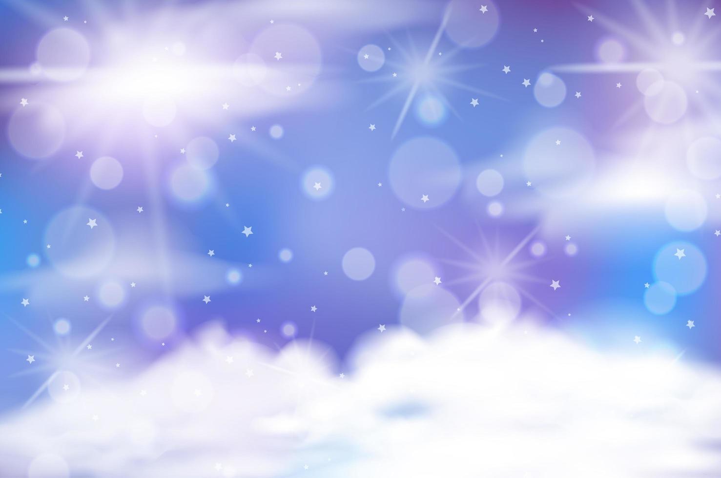 Blue, Purple Bokeh Sky Background vector