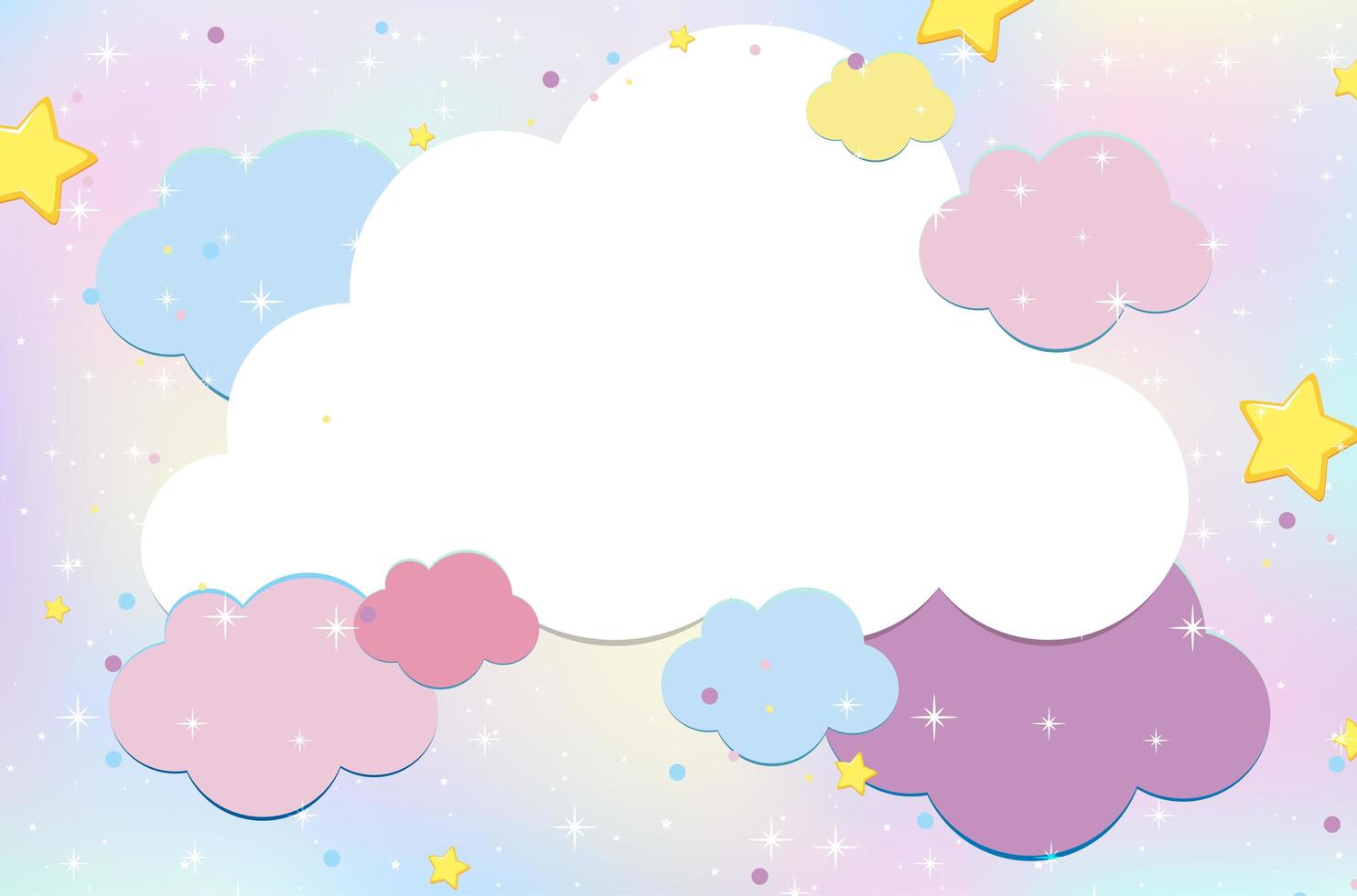 Magic Pastel Cloud Sky Background vector