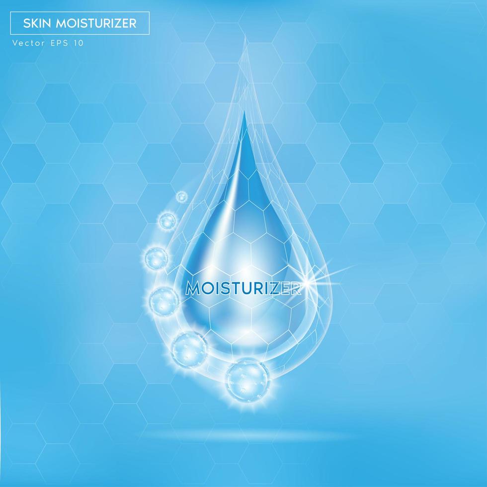 Skin moisturizer realistic drop vector