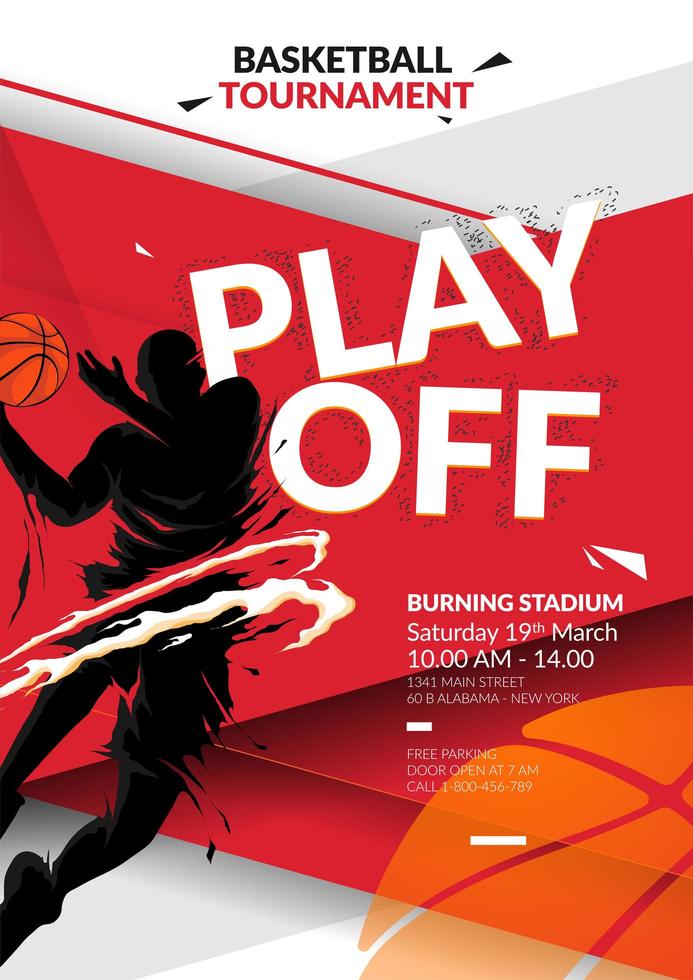 Basketball Flyer Design Template vector