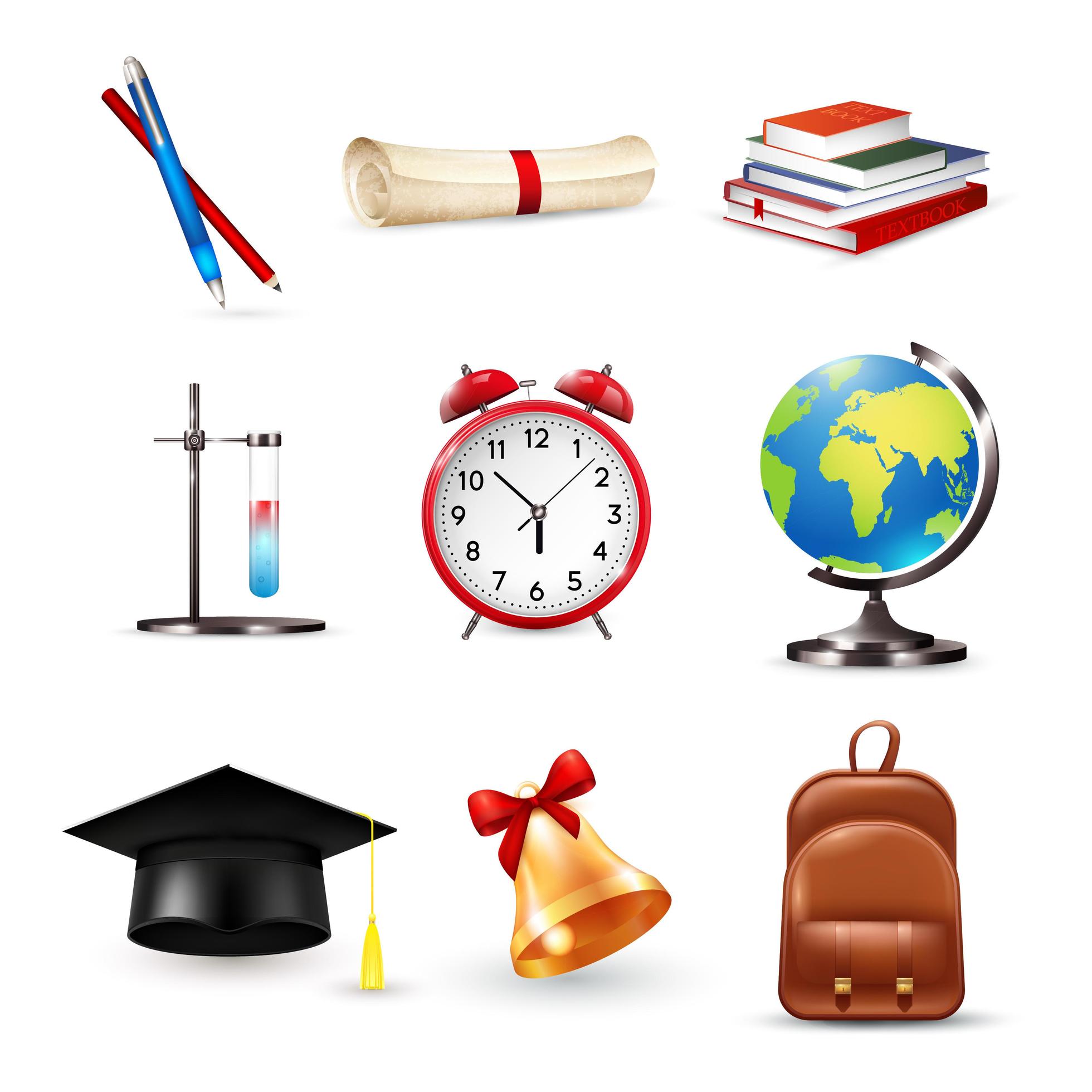 School elements set 1393542 Vector Art at Vecteezy