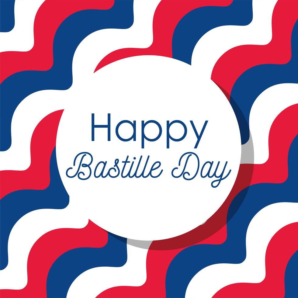 Fondo rayado del feliz día de la bastilla vector