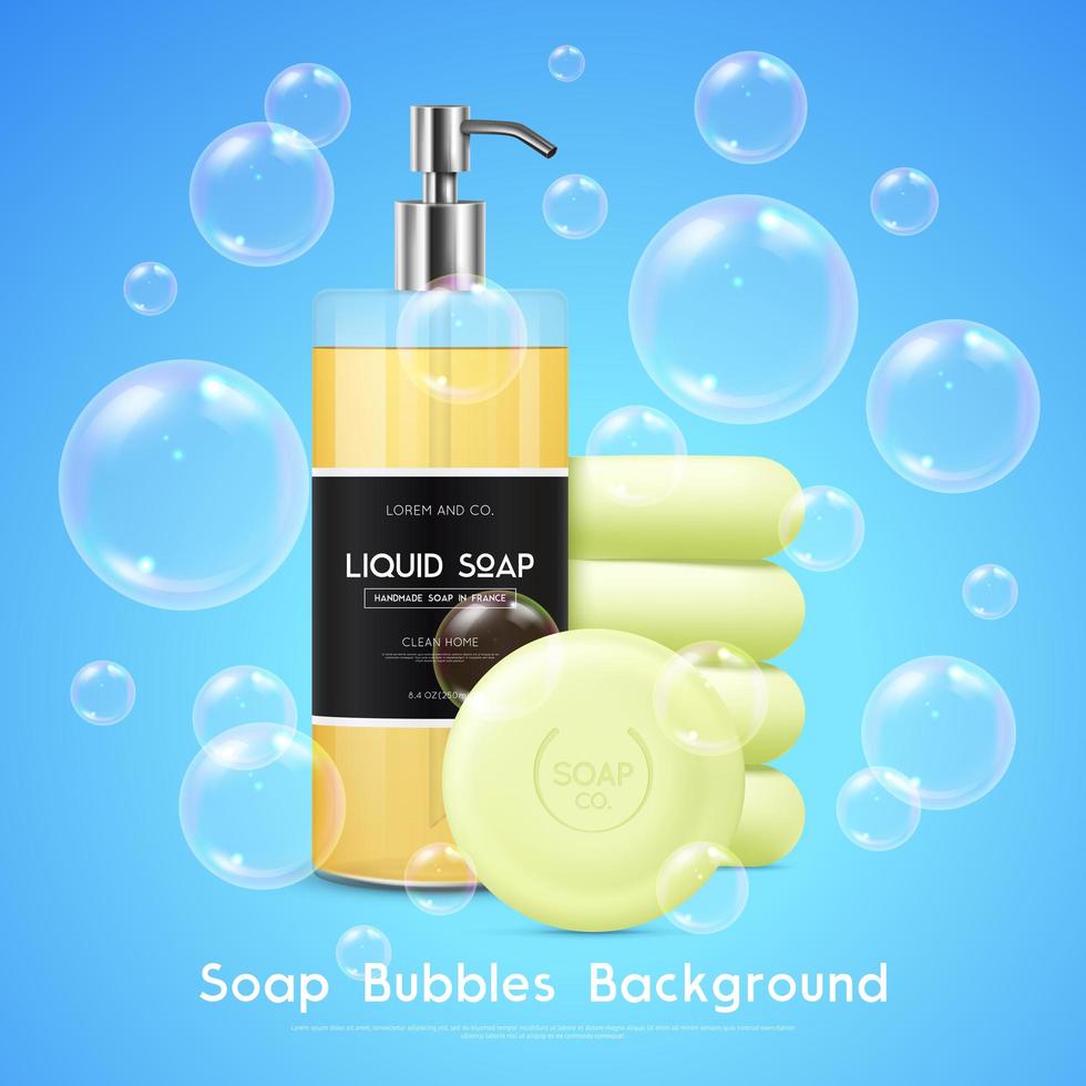 Soap Bubbles Background vector