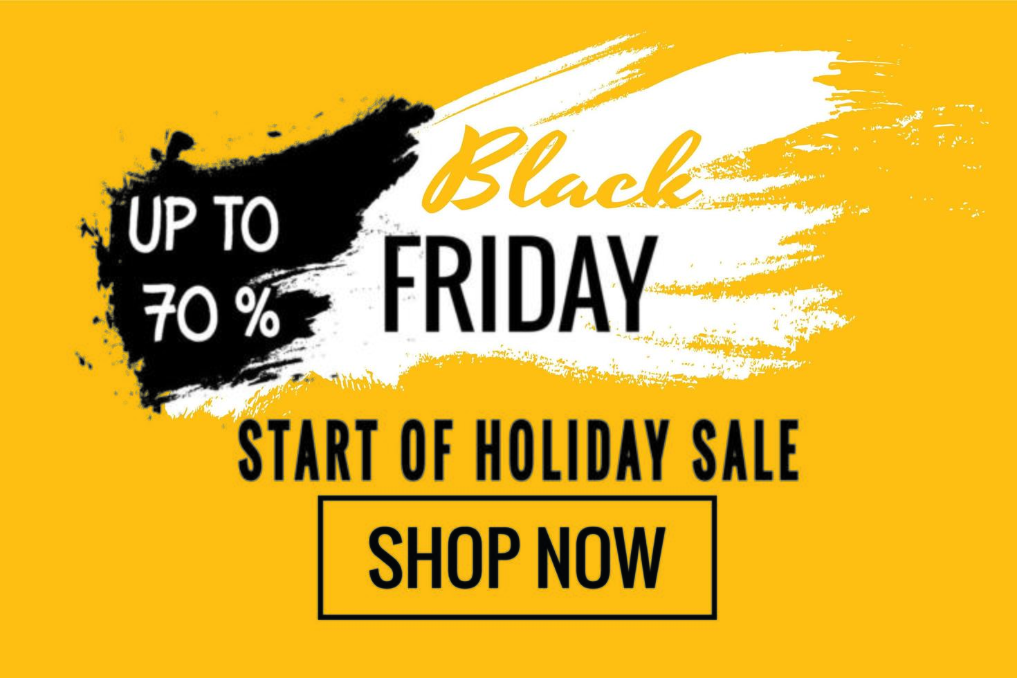 Black Friday Yellow Holiday Sale Poster vector