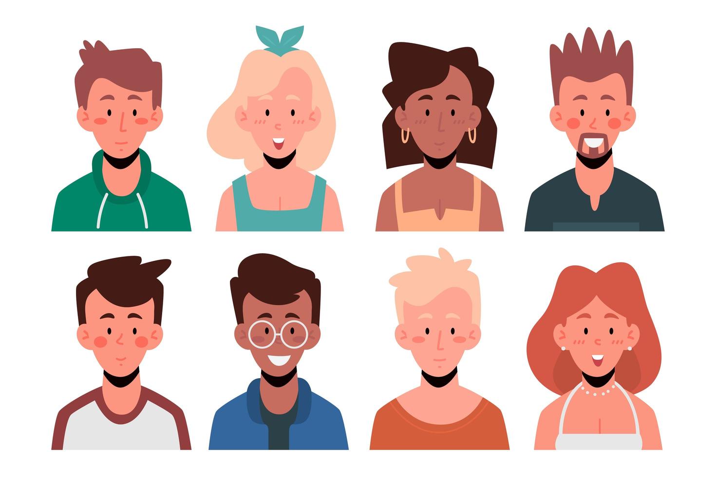 colección de avatar de personas vector