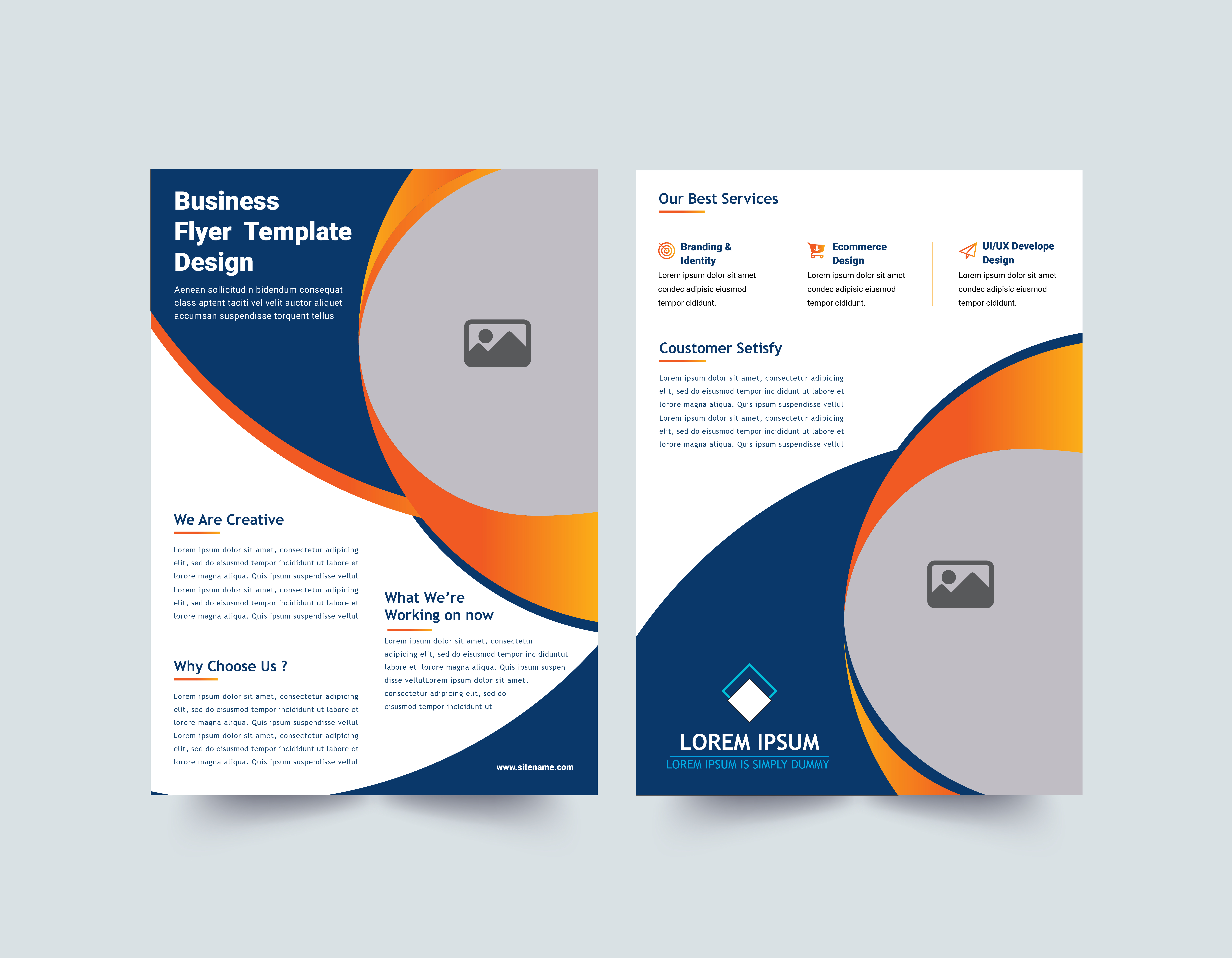 Modern Blue And Orange Flyer Template Vector Art At Vecteezy Modern Blue And Orange Flyer Template Vector Art At Vecteezy