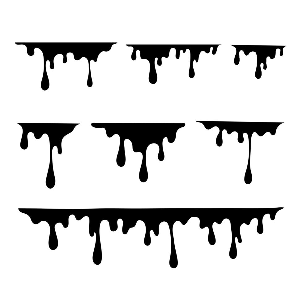 Black drinking ink set vector