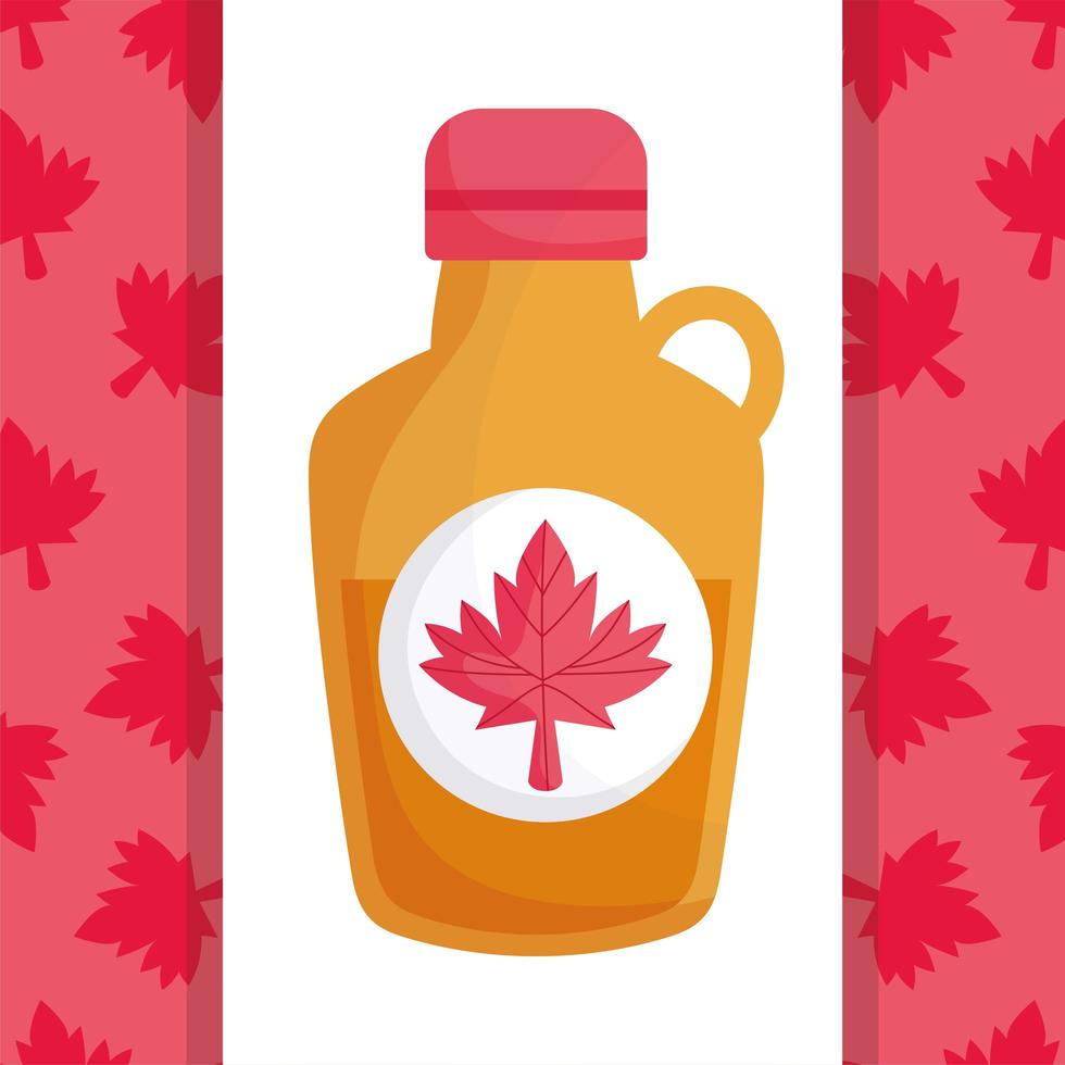 Canadian maple syrup of happy Canada day vector