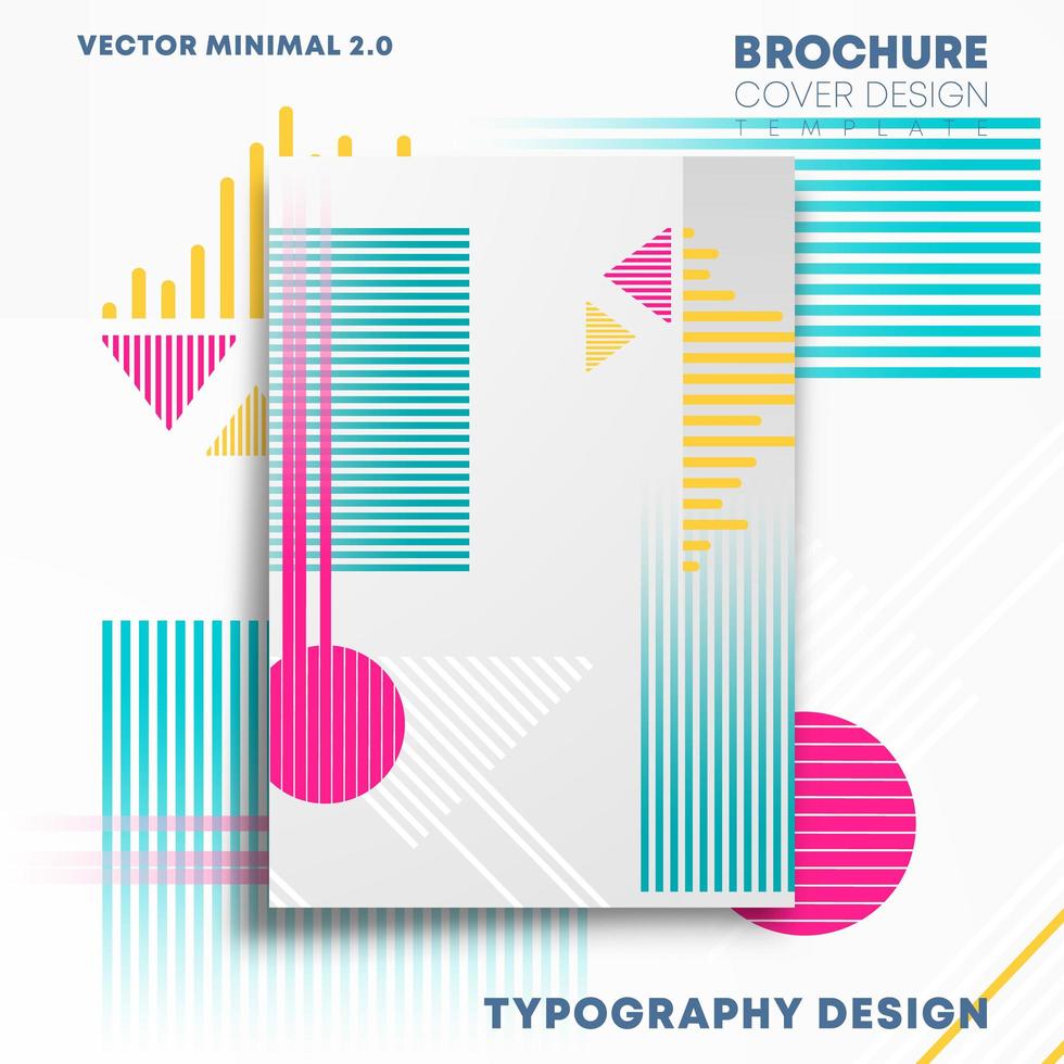 Geometric shapes design for flyer, poster, brochure vector