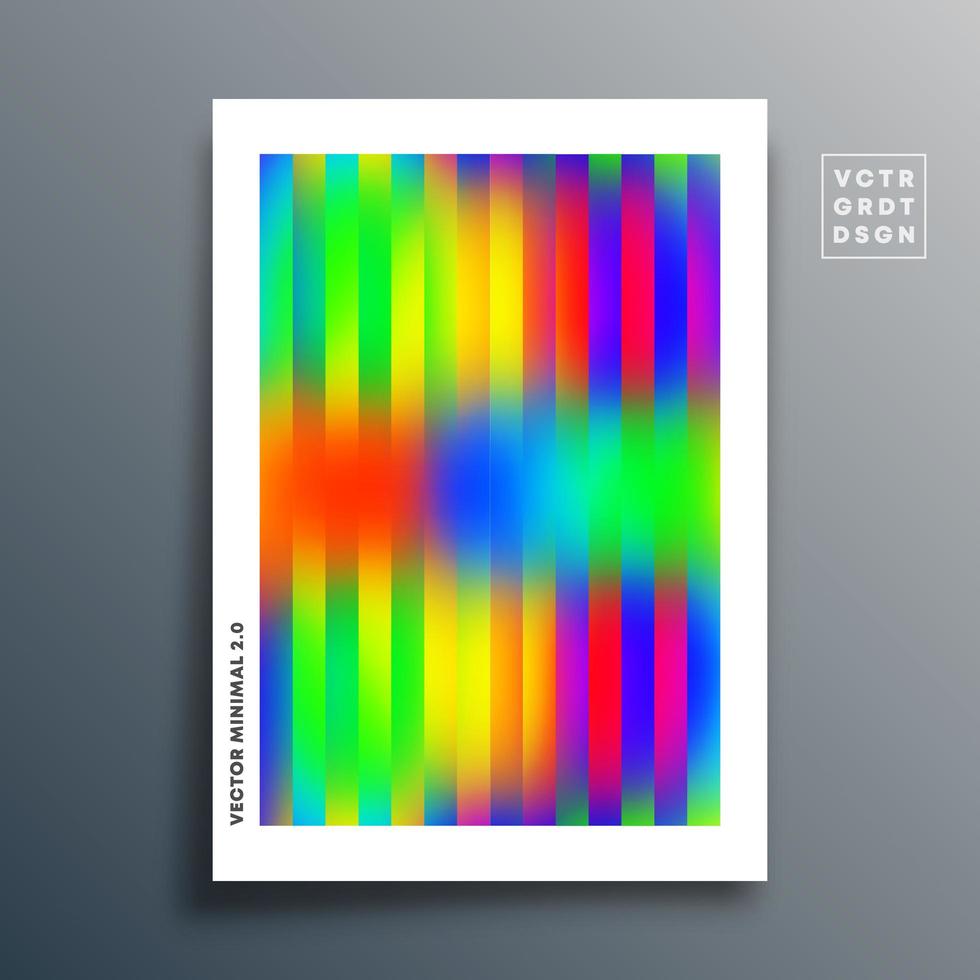 Gradient texture template with linear design on white vector
