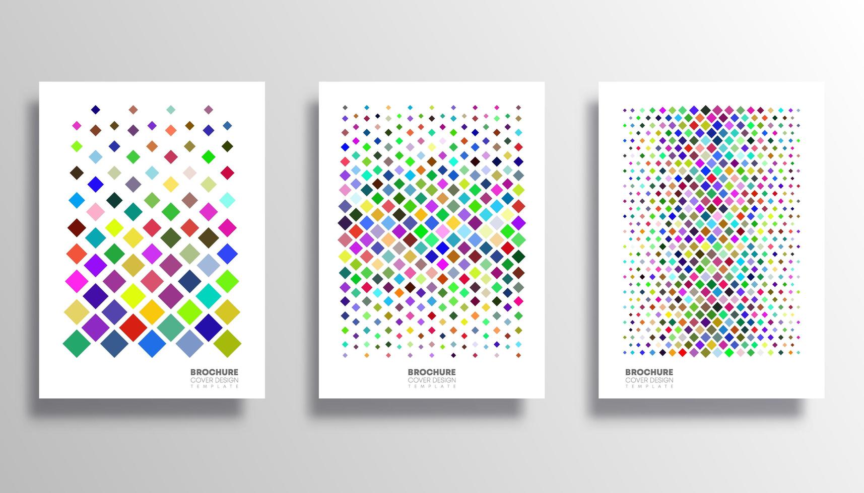 Colorful rhombus pattern set for flyer, poster, brochure vector