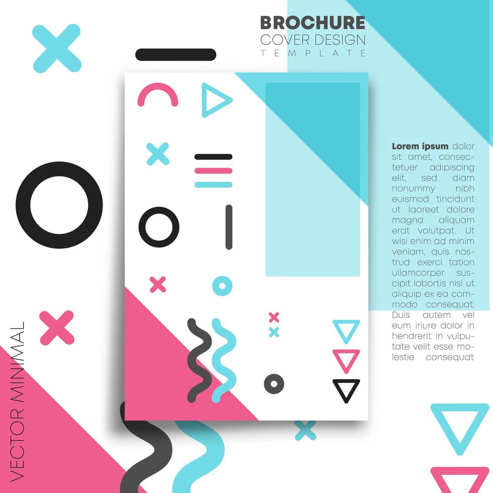 Memphis minimal design for flyer, poster, brochure vector