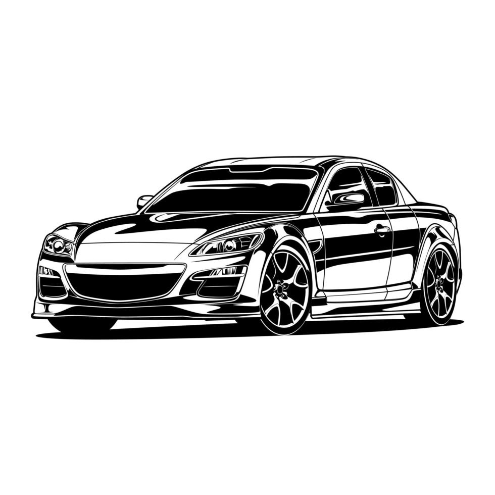 dibujo de coche de carreras vector