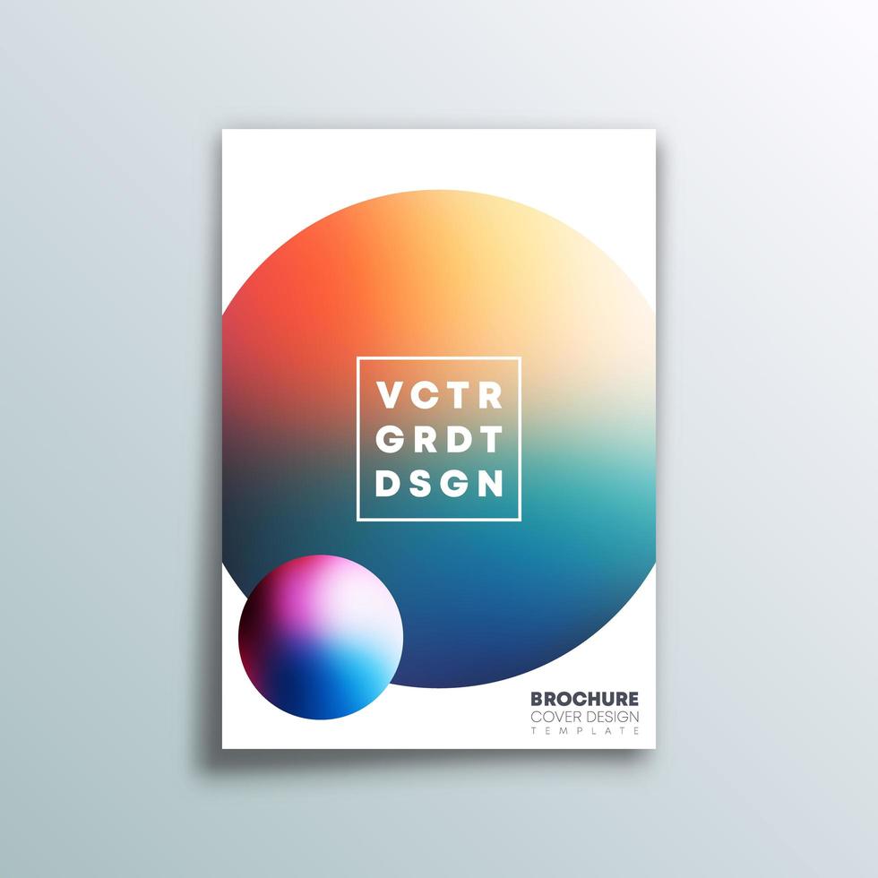 Colorful gradient ball design for flyer, poster, brochure vector