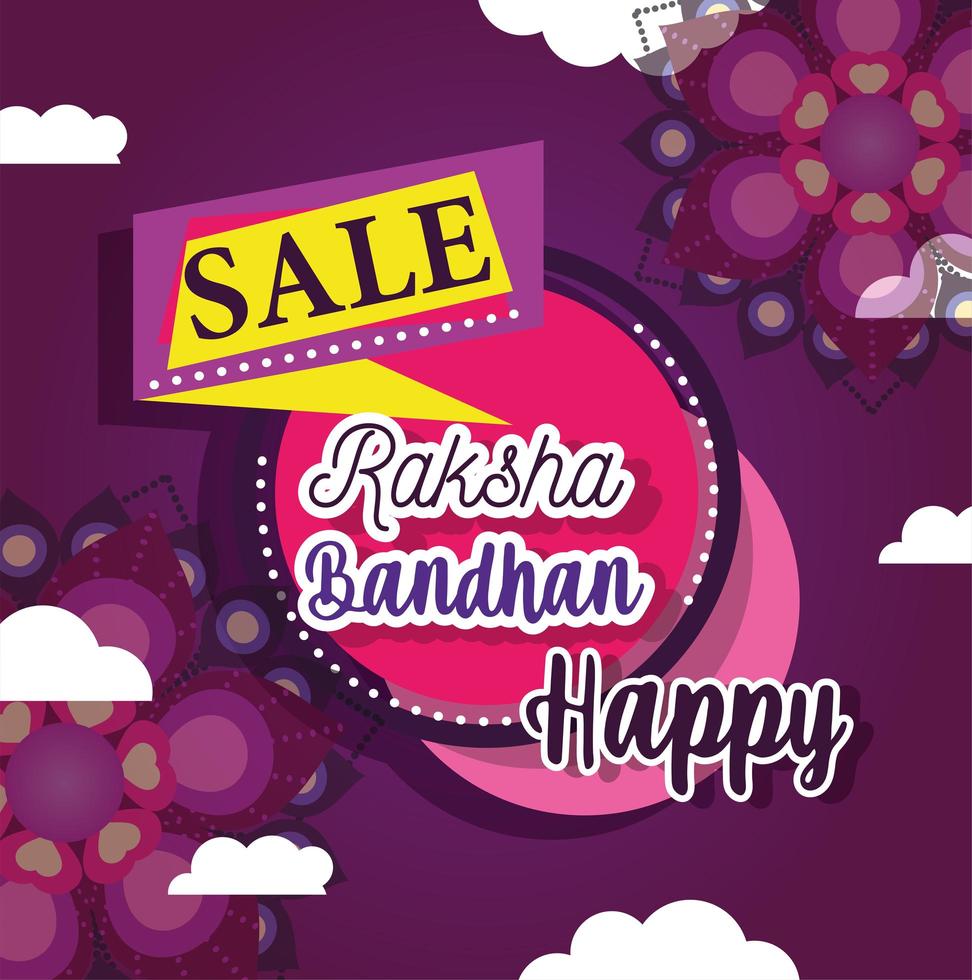 cartel de mega venta de raksha bandhan vector